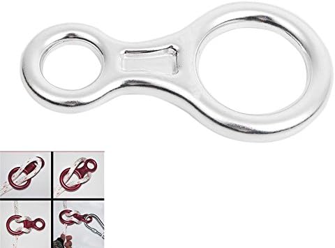 MAIKE MALL Rock Climbing Alloy Figure 8 Descender Rescue Belay Device for Rappelling Climbing 35KN