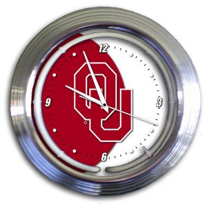 Oklahoma Sooners Varsity Neon Clock