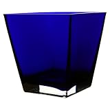 Square Vase, Cobalt Blue. H-6, Open 6 x 6 (6 pcs) - Taper