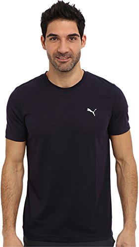 PUMA Men's Essential Short Sleeve Crew, New Navy, Large