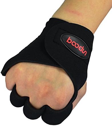 Weight Lifting Gloves - No-slip Rubber Fitness Gym Training Gloves Long Wrist Wrap Gloves