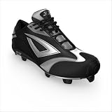 Women's Accelerate TPU Pitching Toe Softball Cleats in Black/Silver