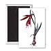 Jacobean Lily, c.1985 (w/c on paper) by.. - 3x2 inch Fridge Magnet - large magnetic button - Magnet