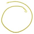 Beautiful 14 Karat Yellow Gold Mariner Link Anklet 10 Inch - 2mm