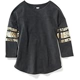 オールドネイビー OLD NAVY/ リラックスドロップショルダーグラフィックティ B85ダークヘザーグレー トップス長袖Tシャツ M【並行輸入】