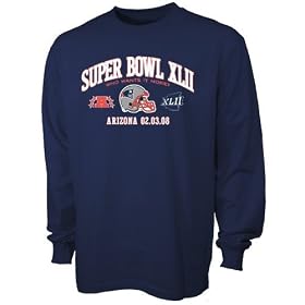 New England Patriots Royal Blue Super Bowl XLII Bound Headshot Long Sleeve T-shirt