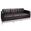 Avenue Six Espresso Faux Leather Sofa