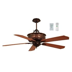 Ellington ASF56ABZ5RW Ashfield 56-Inch Five-Blade Ceiling Fan with Remote and Wall Control, Aged Bronze