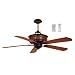 Ellington Ashfield 56-Inch Five-Blade Ceiling Fan with Remote and Wall Control, Aged Bronze #ASF56ABZ5RW