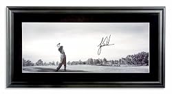 Tiger Woods Signed 30x12 Panoramic Framed UDA