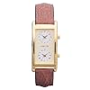 Avalon Unisex Gold Tone World Traveler Dual Time Zone Strap Watch # 7077
