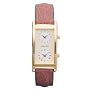 Avalon Unisex Gold Tone World Traveler Dual Time Zone Strap Watch # 7077