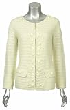 Sutton Studio Womens Wool Crochet Cardigan Sweater Misses
