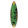 Surfboard Green Tiki Metal Sign