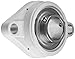 MRC C2F107ZM Flange Unit, 2 Bolt Holes, Non-Relubricatable, Non-Expansion, Composite, Setscrew Locking Inner Ring, ZMaRC Coated Insert, Inch, 1-7/16" Bore Diameter