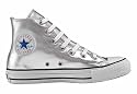 Converse Chuck Taylor All Star Leather High Top Silver Metallic 1t739