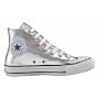Converse Chuck Taylor All Star Leather High Top Silver Metallic 1t739
