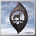 BERNESE MOUNTAIN DOG Circle Swirly Metal Wind Spinner