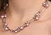 Swarovski Pearl & Swarovski Crystal Necklace, 3-strand, 17" length - Powder Rose / Pink (Grace)