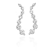 14K White Gold 1 ct. Diamond "Journey of Love" Curve Earrings