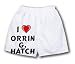 White Boxer Short with I Love Orrin G. Hatch