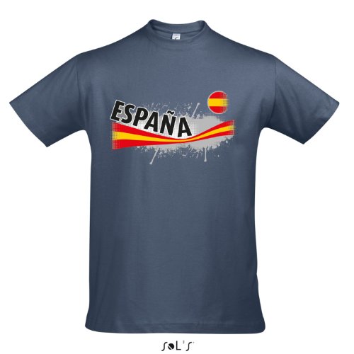 Fanshirt Herren ESPANA, Spanien Ländershirt EM / WM Trikot S-XXL , Denim , S