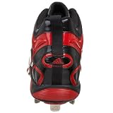 adidas Men's Diamond King 9 Metal Baseball Cleat,Black/White/Red,6.5 M
