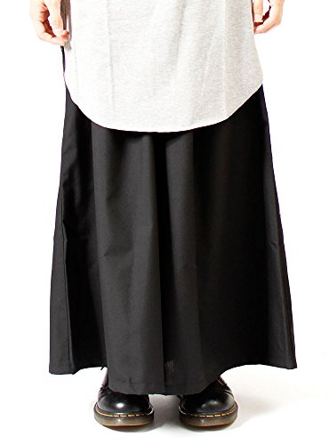 ガウチョパンツ メンズ スカンツ 無地 ワイドパンツ デザイナーズ 日本製 国産 F ブラック