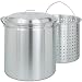 Bayou Classic 4060 60-Quart All Purpose Aluminum Stockpot with Steam and Boil Basket