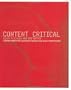 Content Critical: Gaining Competitive Advantage Through High-Quality Web Content