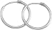 Platinum Hoop Earrings, 15mm