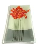 Peggy Karr 14-Inch Glass Flower Duet Tray