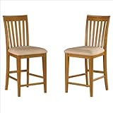 Atlantic Furniture Mission Pub Chair in Caramel Latte (Set of 2)