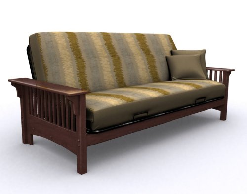 American Furniture Alliance Santa Barbara Metal/Wood Frame Full, Walnut