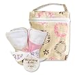 Blooming Bouquet Gift Sets - SWEET SAFARI PINK - Bottle Bag & Bib Set