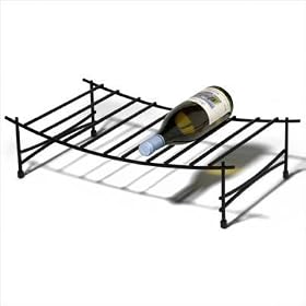 5-Bottle Stackable Wine Rack in Black by