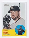 2012 Topps Heritage Short Print #448 Heath Bell Miami Marlins