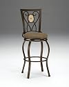Bar Stool - Brookside Oval Fossil Back Swivel Bar Stool - Hillsdale Furniture - 4815-830