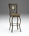 Bar Stool - Brookside Oval Fossil Back Swivel Bar Stool - Hillsdale Furniture - 4815-830