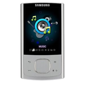 Samsung YP-R0JCS MP3-/Video-Player 8 GB (6,6 cm (2,6 Zoll) TFT LC-Display, FM-Tuner, Kartenslot, USB 2.0) silber