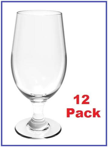 (Set of 12) 20 Oz. Crystal Clear Polycarbonate Goblet Glass (7¾") *Break Resistant*