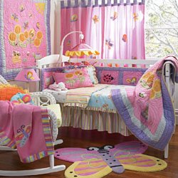 Freckles Butter Fly Garden 4 piece Crib Set