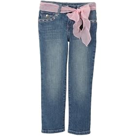Zana Di Girls 2-6x Scarf Belt Jean