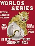 1940 Detroit Tigers World Series Briggs Stadium Poster