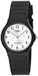 Casio Women's Core MQ24-7B3 Black Resin Quartz Watch with White Dial