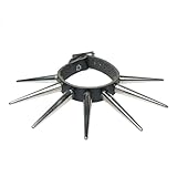 Bullet 69 Large Cone Spiked Leather Wristband