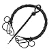 Armory Replicas™ - Authentic Medieval Filigree Knotted Ring Brooch | Hand-Forged Iron Pin for Wool and Thick Fabrics | Historical Pennanular Design with Twisted Knot Detail - Unique Fashion Accessory
