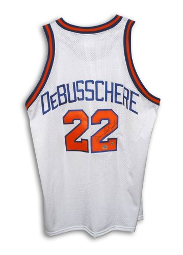 Dave DeBusschere New York Knicks Autographed/Hand Signed White Throwback Jersey