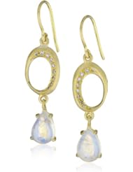 Vicente Agor "Antarctica" Diamond and Moonstone Aurora Drop Earrings