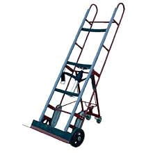 Vestil APPL-1200 Steel Appliance Cart with Ratchet, Swivel Rubber Wheels, 1,200 lb. Load Capacity, 24" Width x 15" Depth